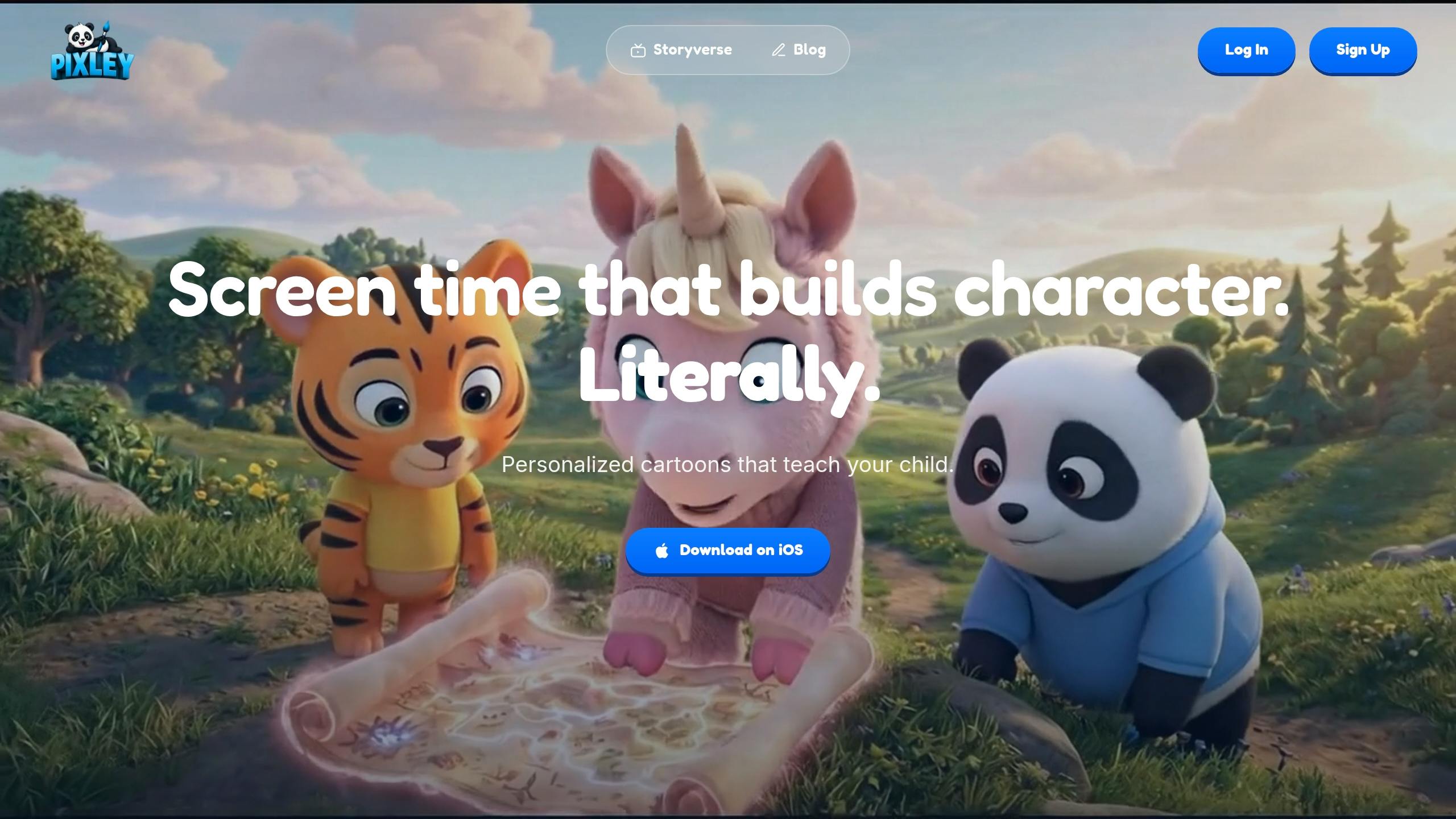 Pixley: screen time that builds character — personalized cartoons that teach your child